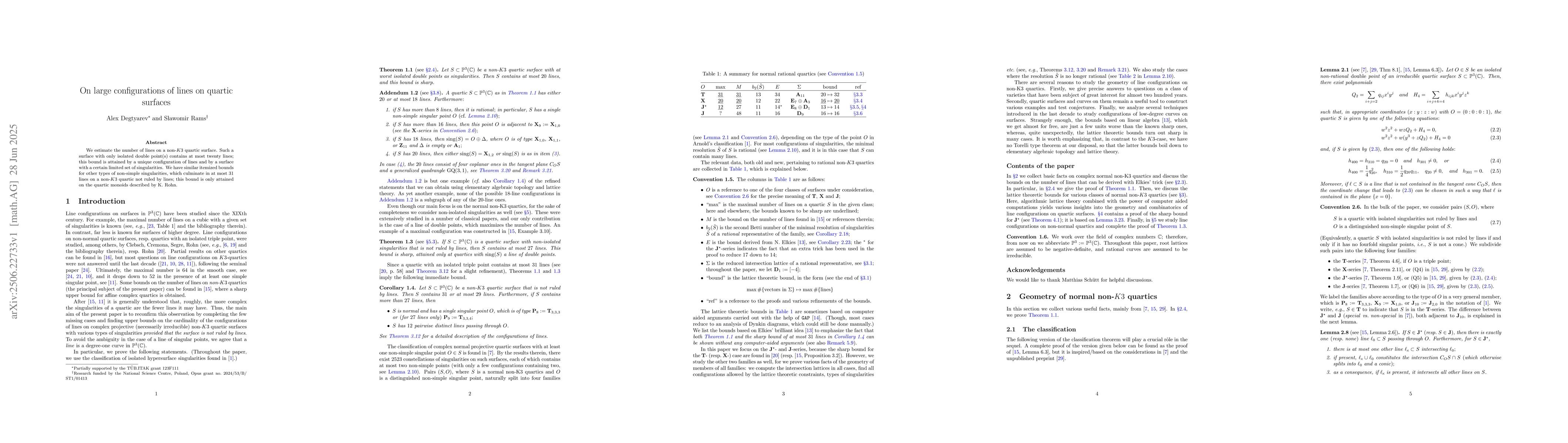 Thumbnail for On large configurations of lines on quartic surfaces