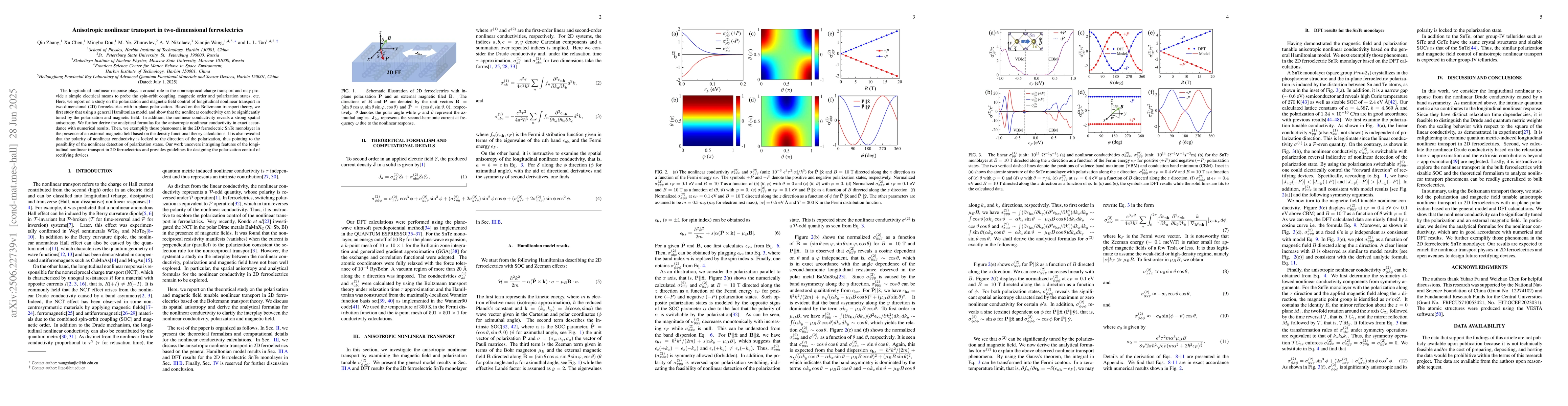 Thumbnail for Anisotropic nonlinear transport in two-dimensional ferroelectrics