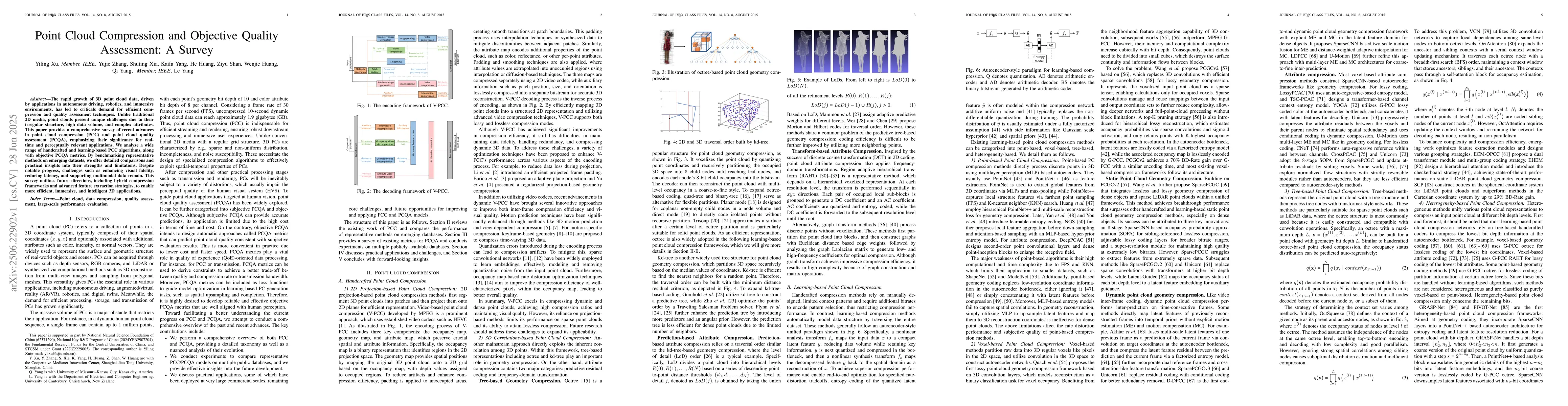Thumbnail for Point Cloud Compression and Objective Quality Assessment: A Survey