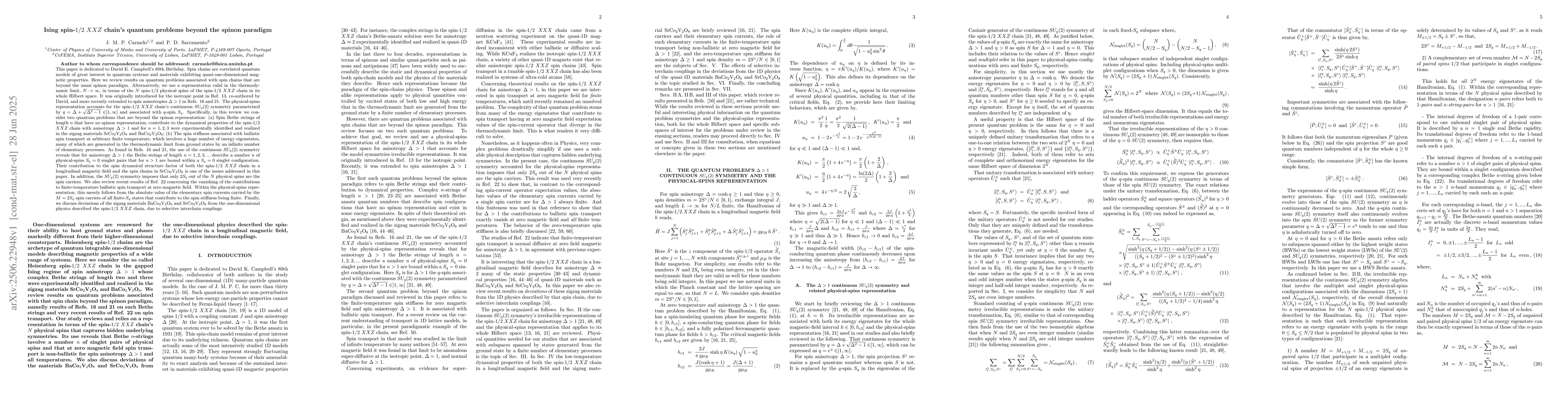 Thumbnail for Ising spin-1/2 XXZ chain's quantum problems beyond the spinon paradigm