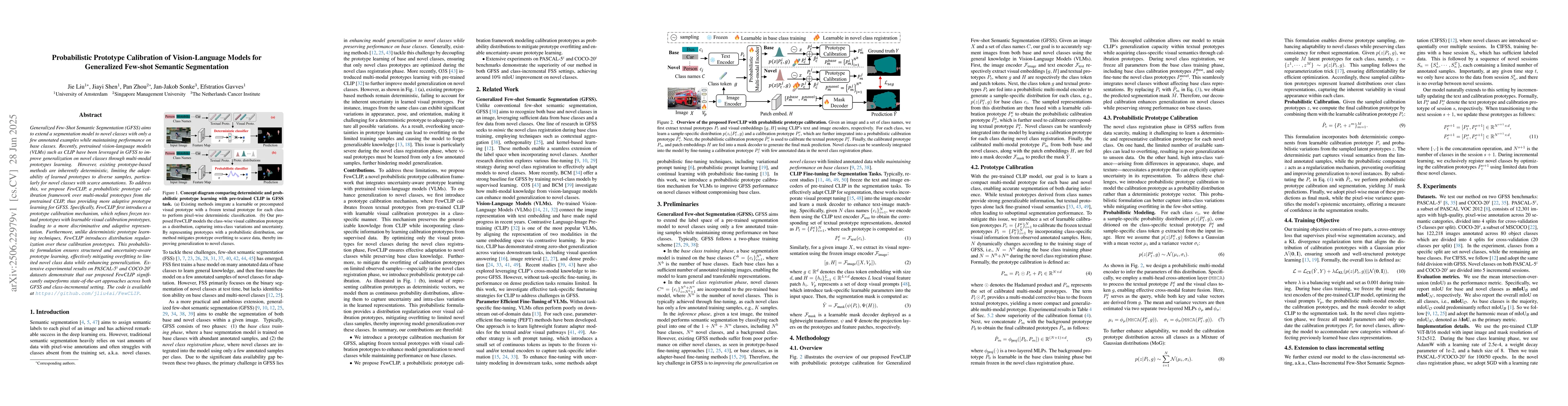 Thumbnail for Probabilistic Prototype Calibration of Vision-Language Models for
  Generalized Few-shot Semantic Segmentation