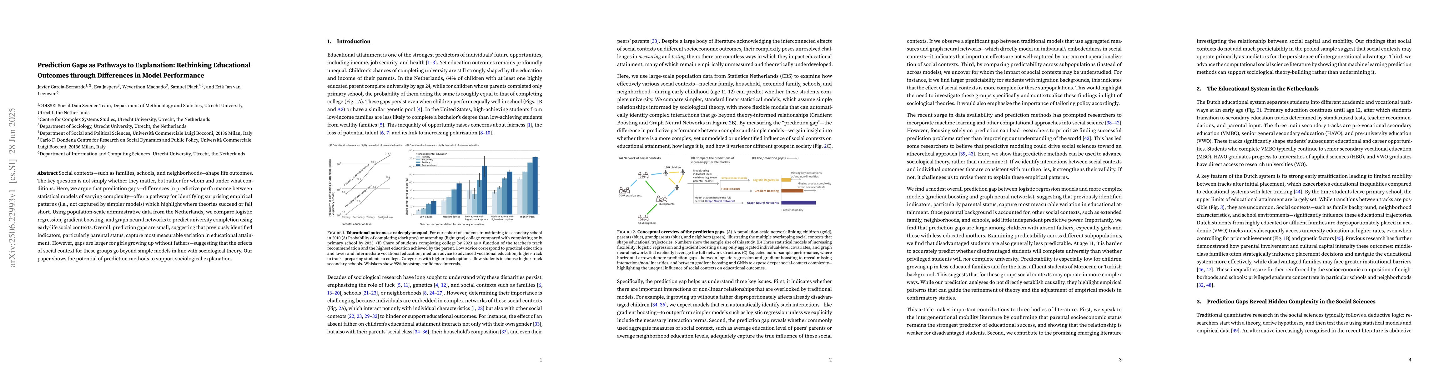 Thumbnail for Prediction Gaps as Pathways to Explanation: Rethinking Educational
  Outcomes through Differences in Model Performance