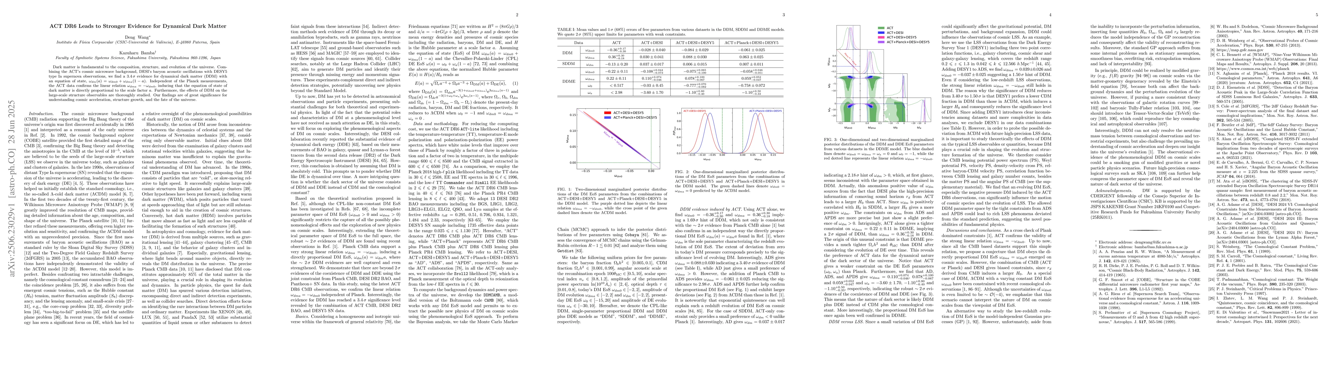 Thumbnail for ACT DR6 Leads to Stronger Evidence for Dynamical Dark Matter