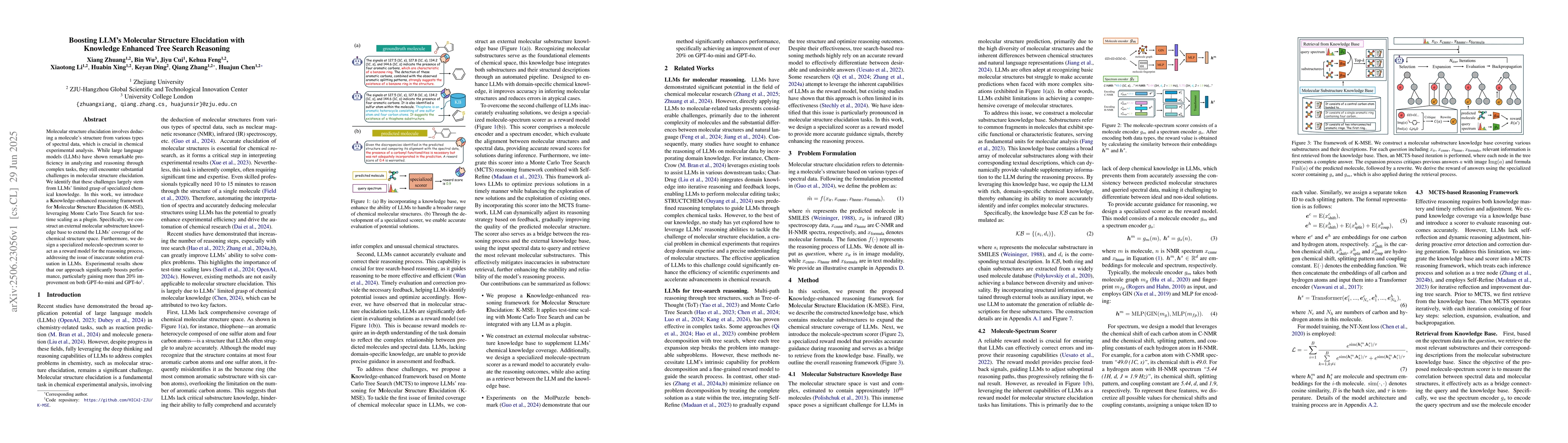 Thumbnail for Boosting LLM's Molecular Structure Elucidation with Knowledge Enhanced
  Tree Search Reasoning