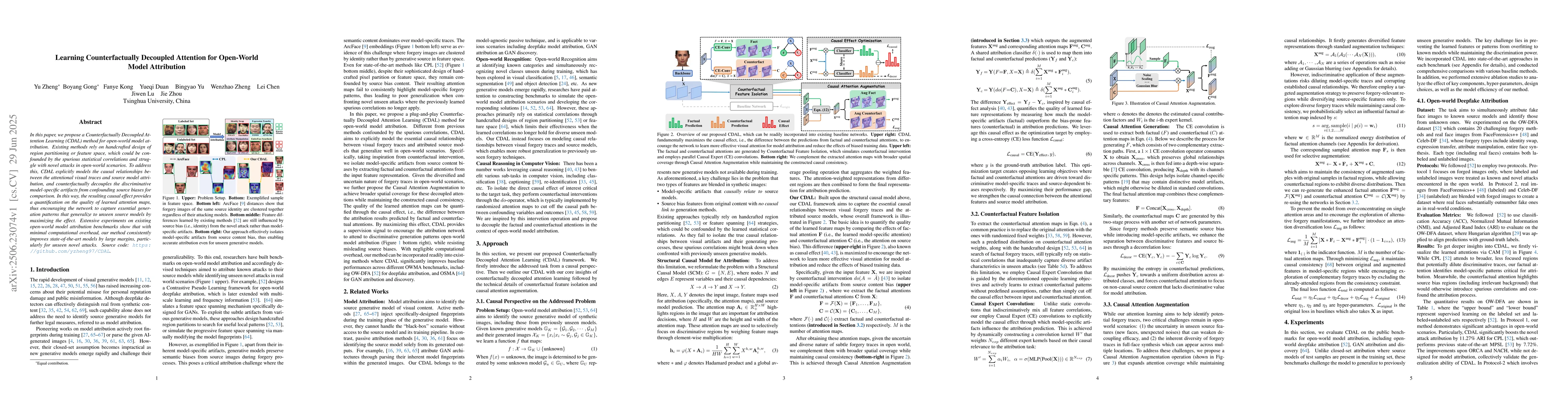 Thumbnail for Learning Counterfactually Decoupled Attention for Open-World Model
  Attribution