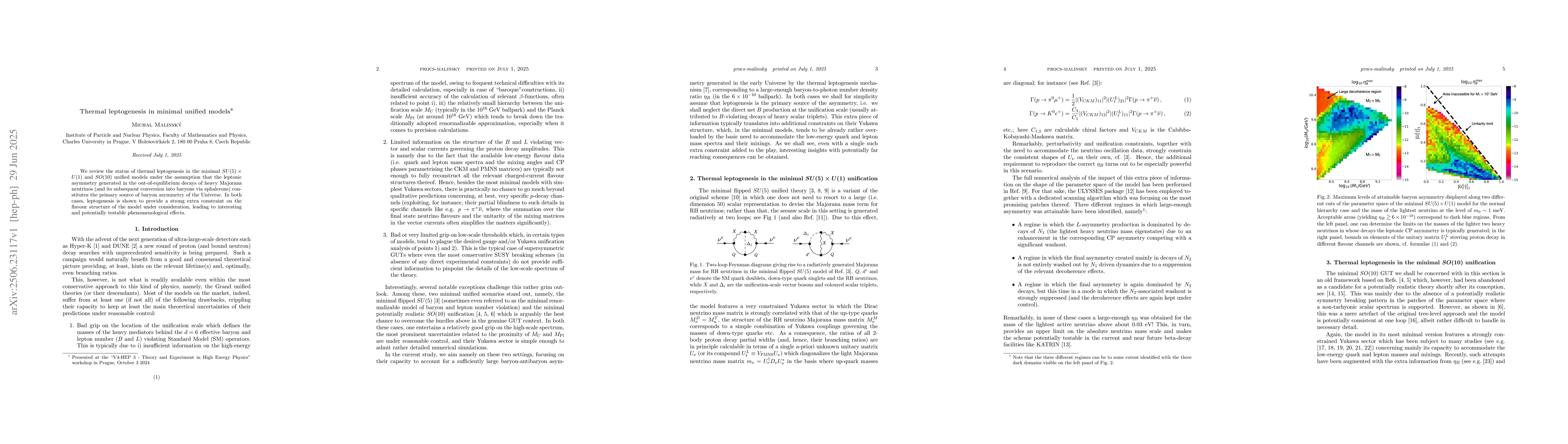 Thumbnail for Thermal leptogenesis in minimal unified models