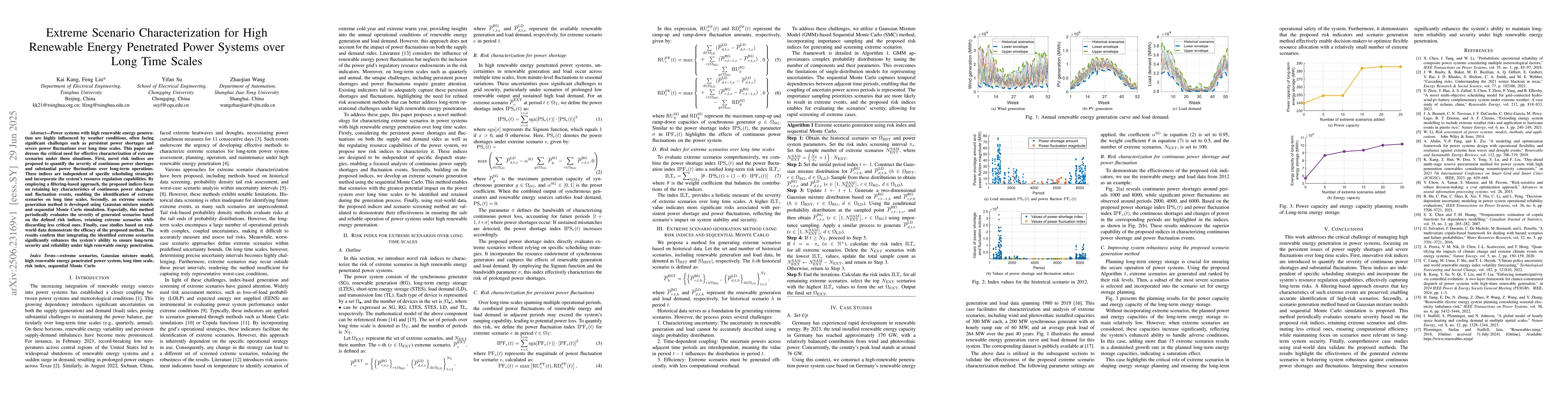 Thumbnail for Extreme Scenario Characterization for High Renewable Energy Penetrated
  Power Systems over Long Time Scales