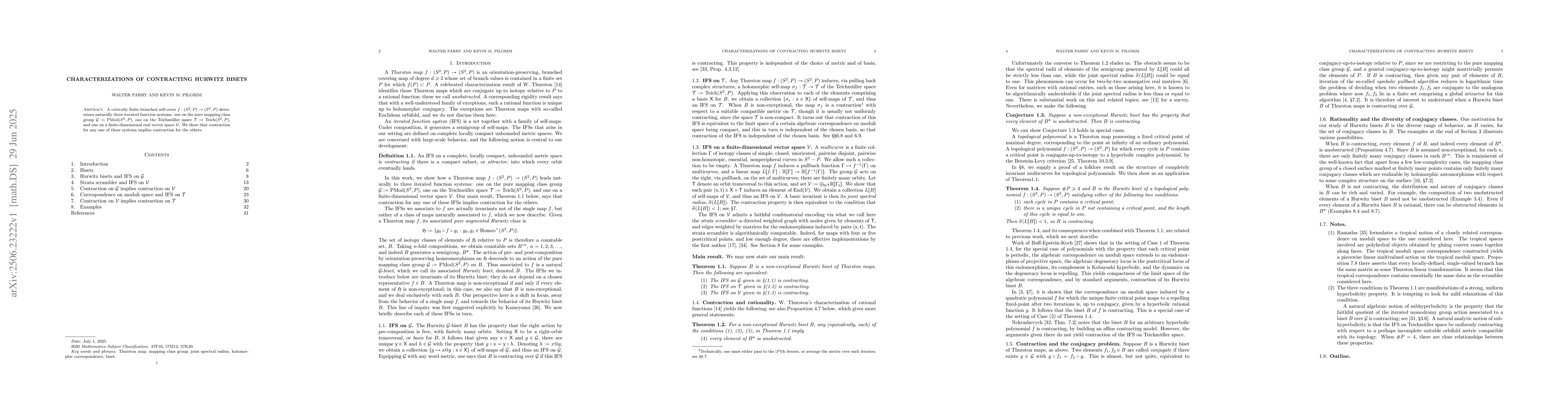 Thumbnail for Characterizations of contracting Hurwitz bisets