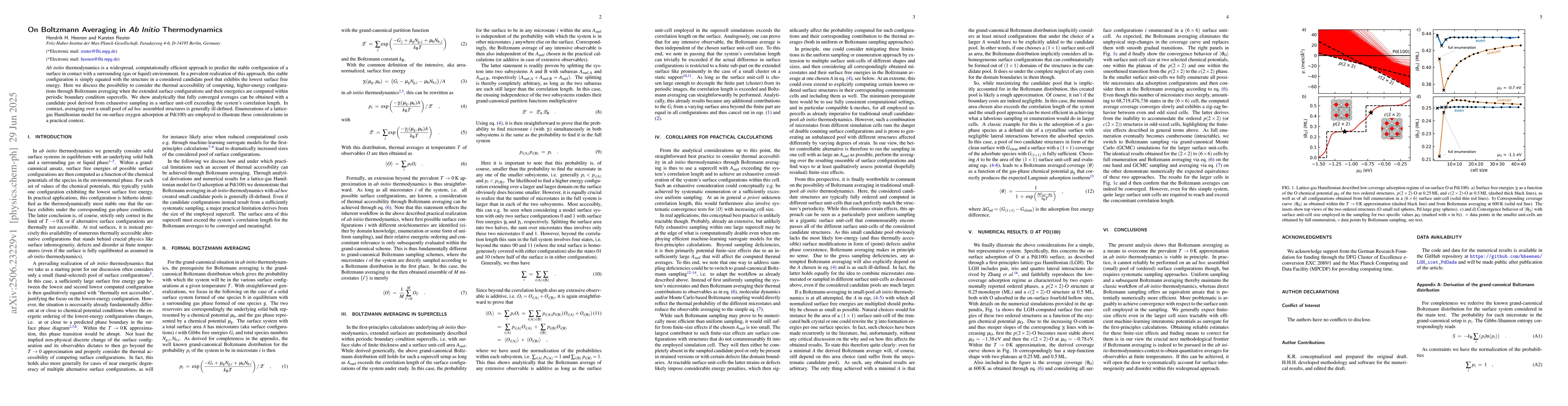 Thumbnail for On Boltzmann Averaging in Ab Initio Thermodynamics