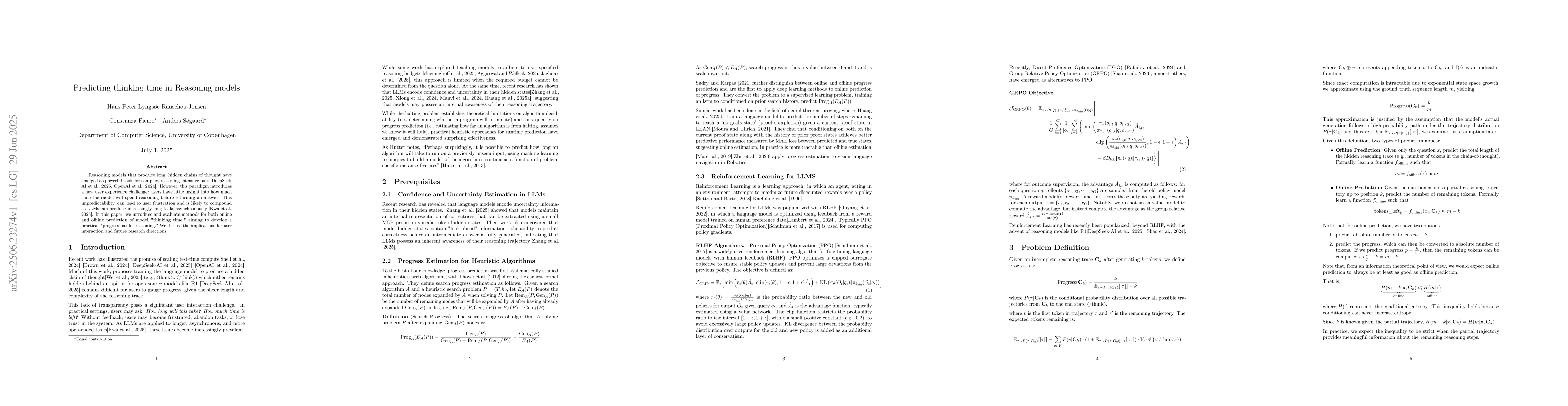 Thumbnail for Predicting thinking time in Reasoning models