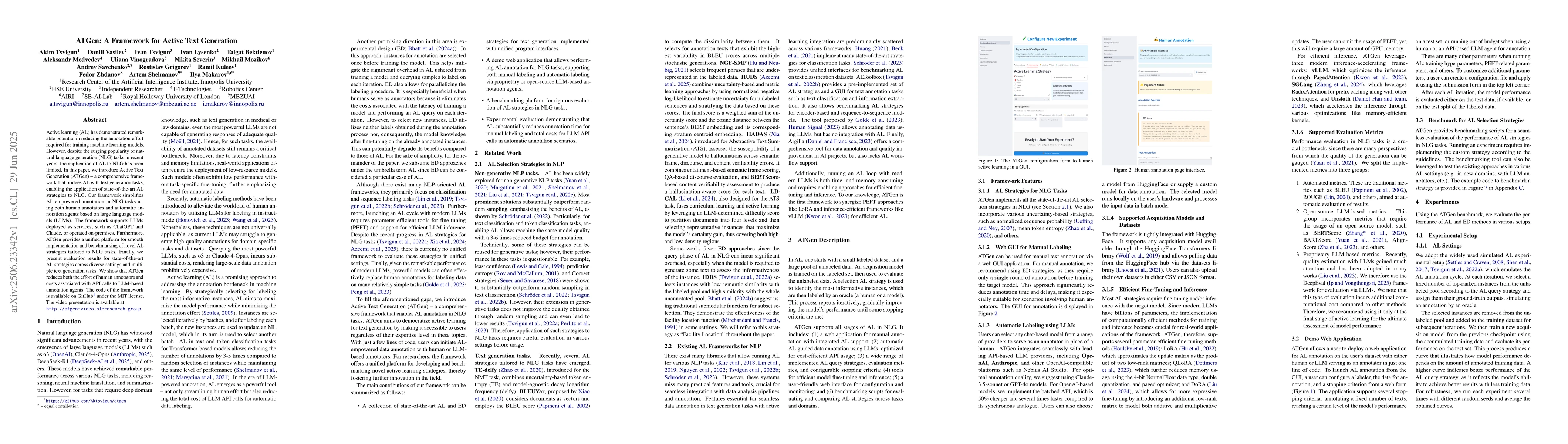 Thumbnail for ATGen: A Framework for Active Text Generation