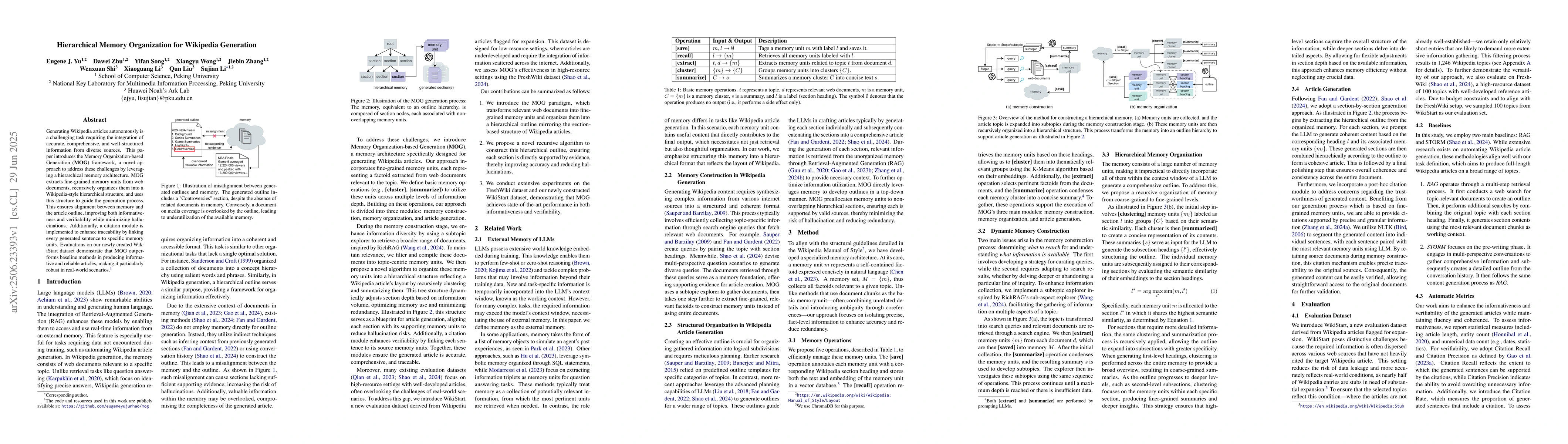 Thumbnail for Hierarchical Memory Organization for Wikipedia Generation