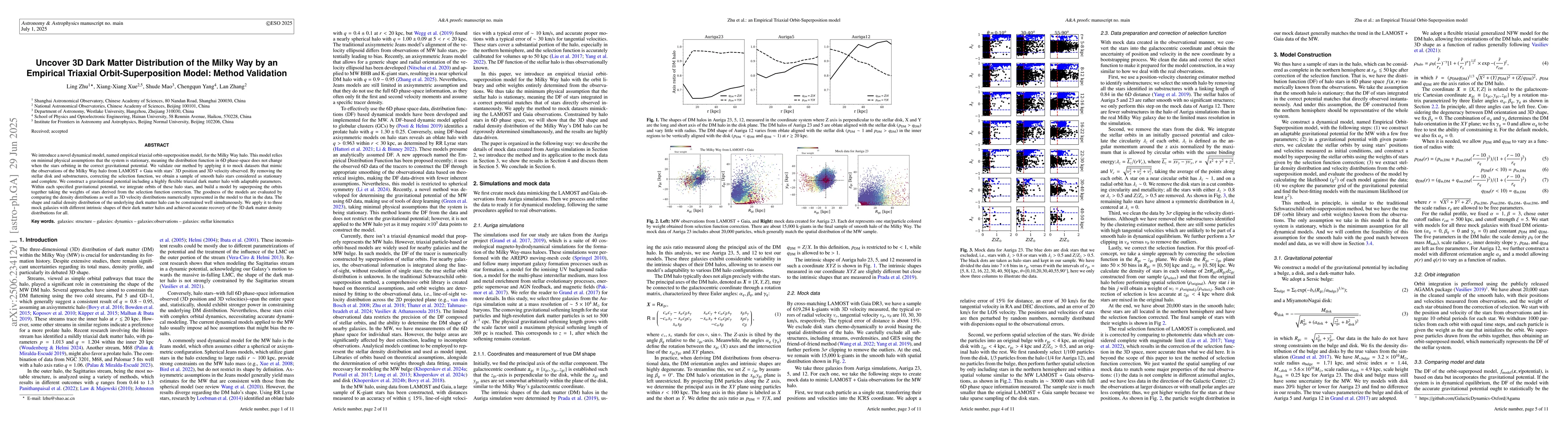 Thumbnail for Uncover 3D Dark Matter Distribution of the Milky Way by an Empirical
  Triaxial Orbit-Superposition Model: Method Validation
