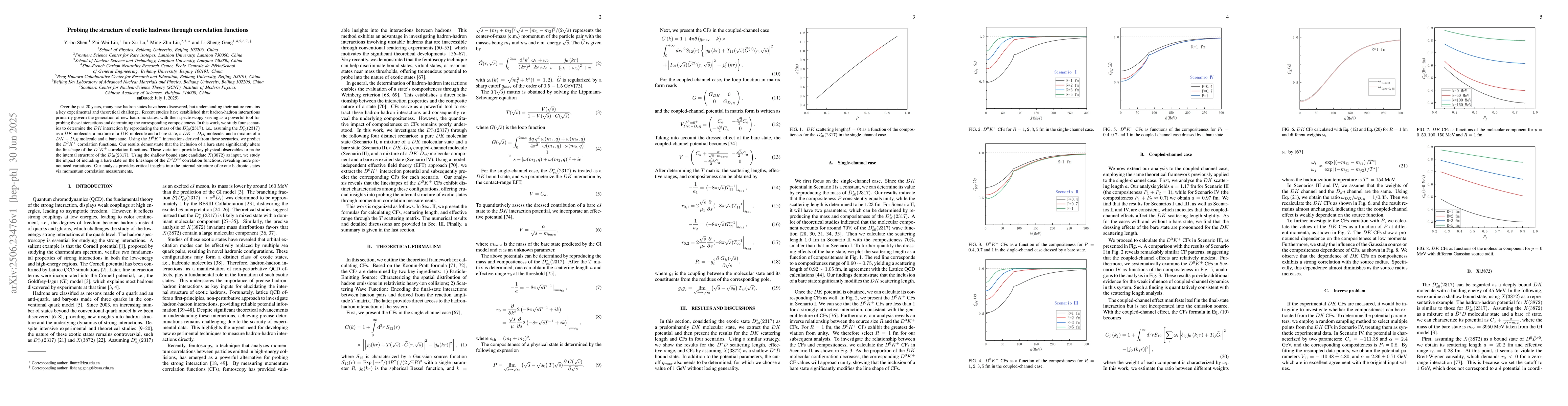 Thumbnail for Probing the structure of exotic hadrons through correlation functions