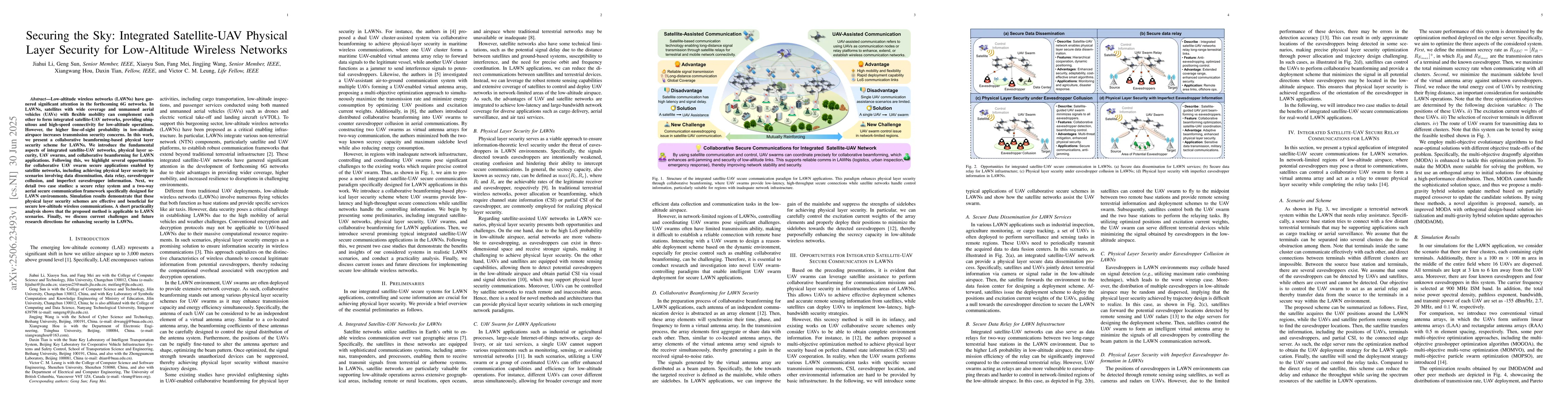 Thumbnail for Securing the Sky: Integrated Satellite-UAV Physical Layer Security for
  Low-Altitude Wireless Networks