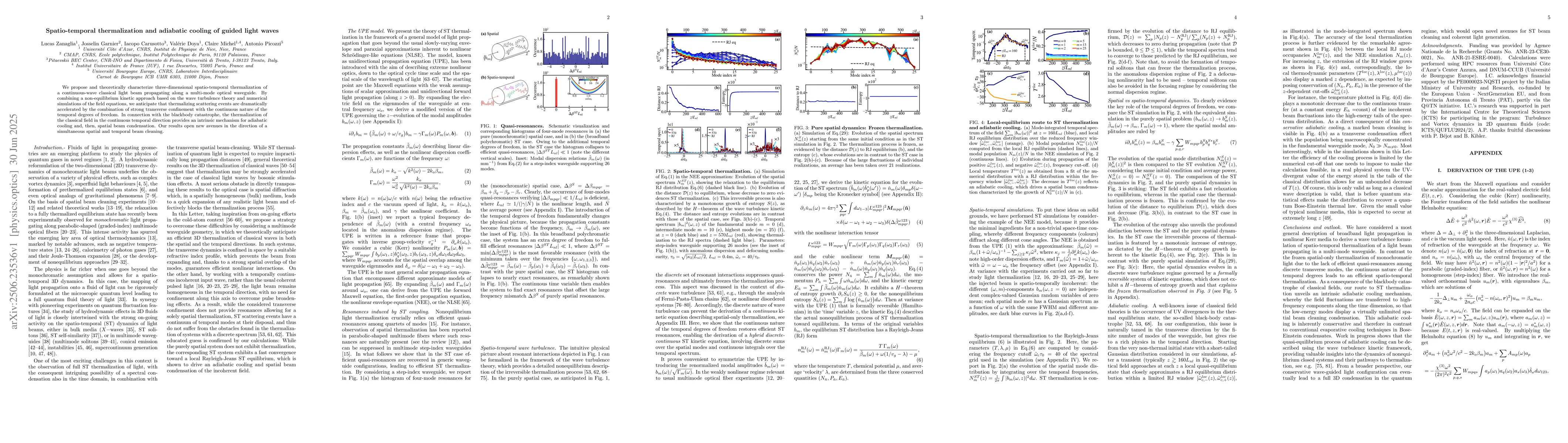 Thumbnail for Spatio-temporal thermalization and adiabatic cooling of guided light
  waves