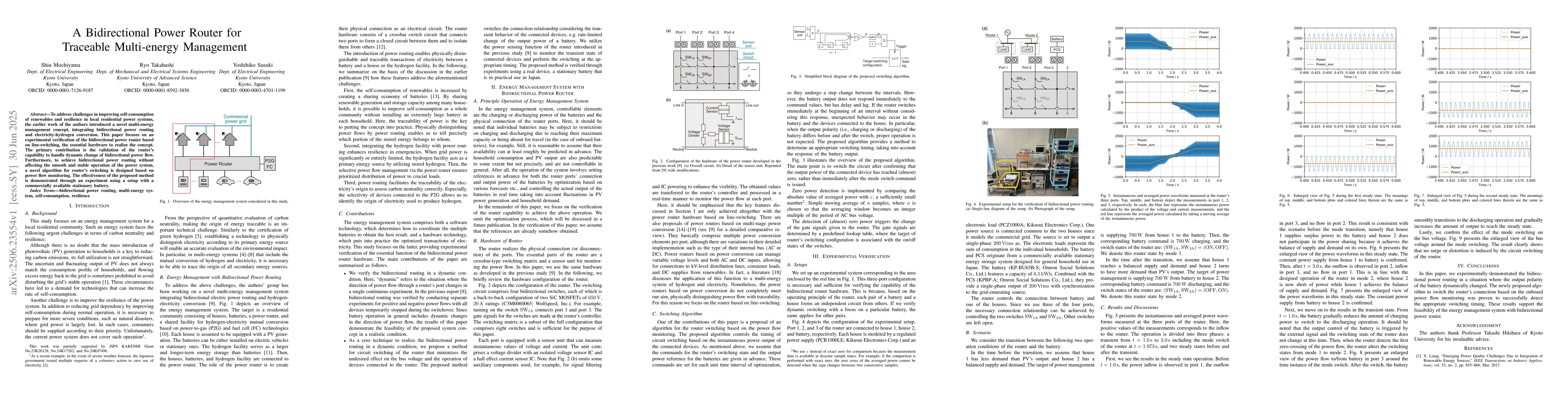 Thumbnail for A Bidirectional Power Router for Traceable Multi-energy Management