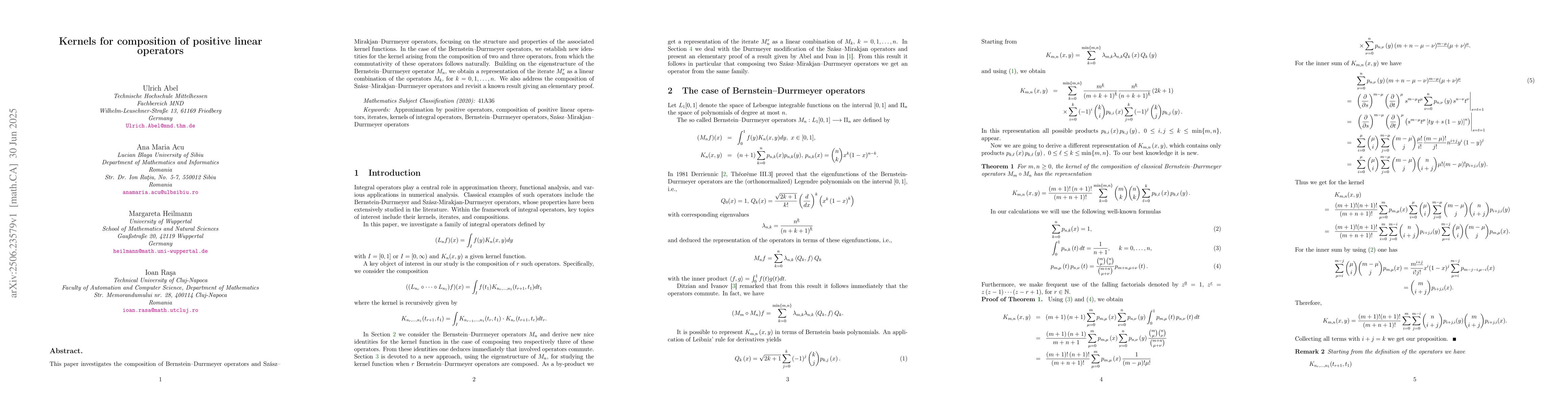 Thumbnail for Kernels for composition of positive linear operators