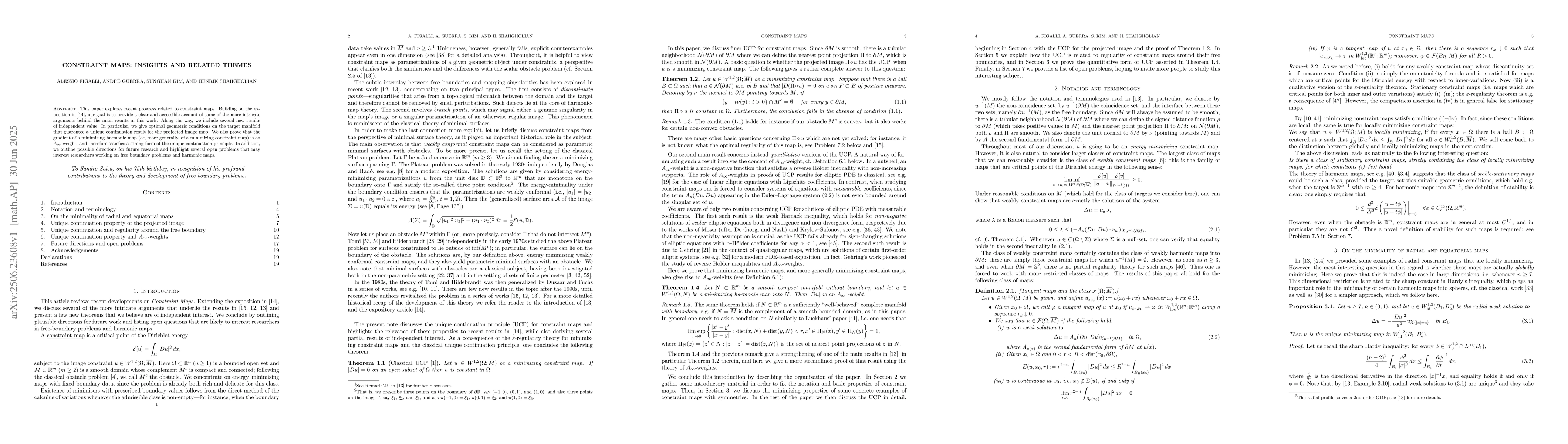 Thumbnail for Constraint Maps: Insights and Related Themes