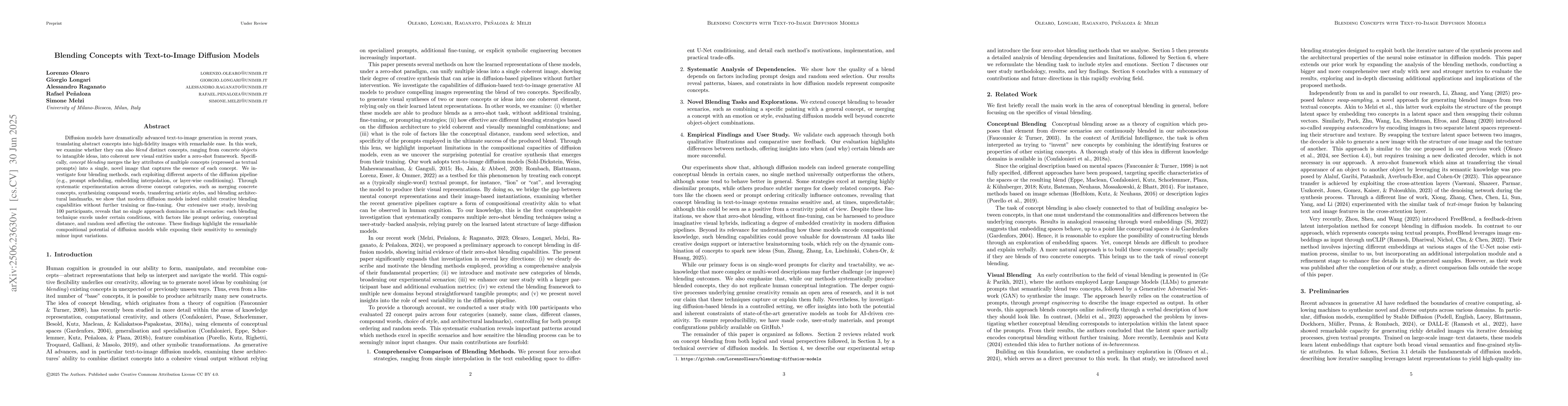 Thumbnail for Blending Concepts with Text-to-Image Diffusion Models