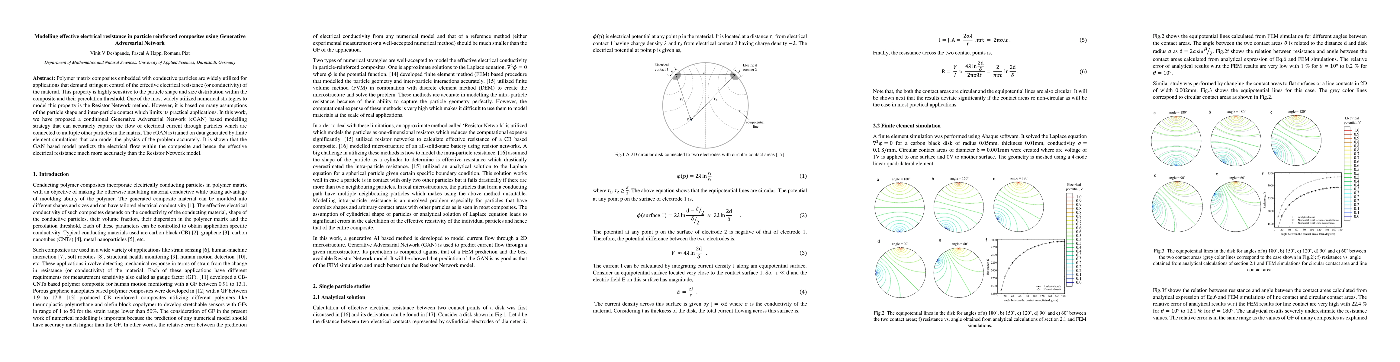 Thumbnail for Modelling effective electrical resistance in particle reinforced
  composites using Generative Adversarial Network