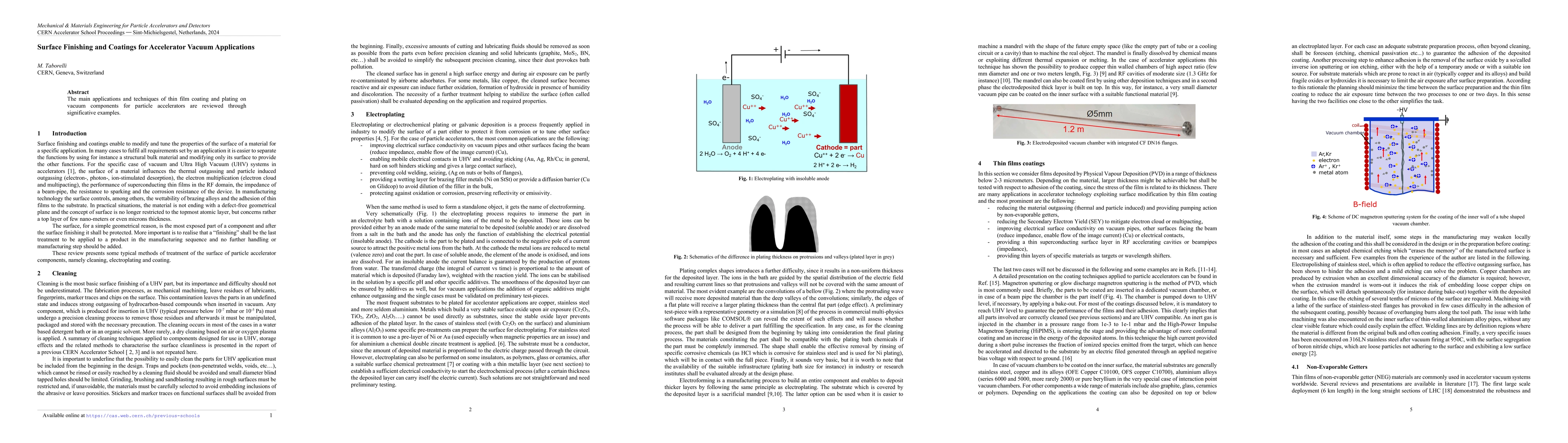 Thumbnail for Surface Finishing and Coatings for Accelerator Vacuum Applications