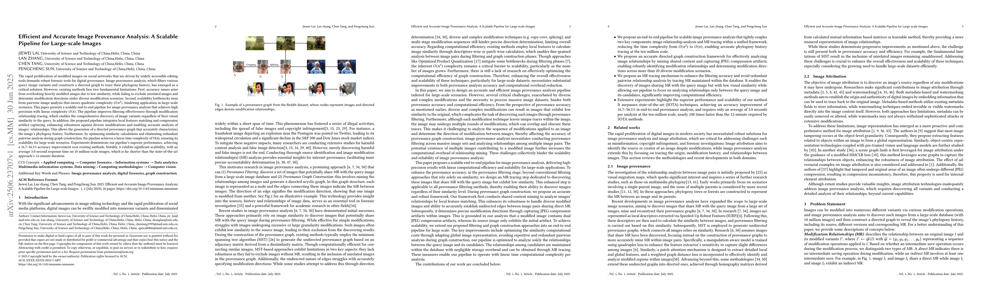 Thumbnail for Efficient and Accurate Image Provenance Analysis: A Scalable Pipeline
  for Large-scale Images