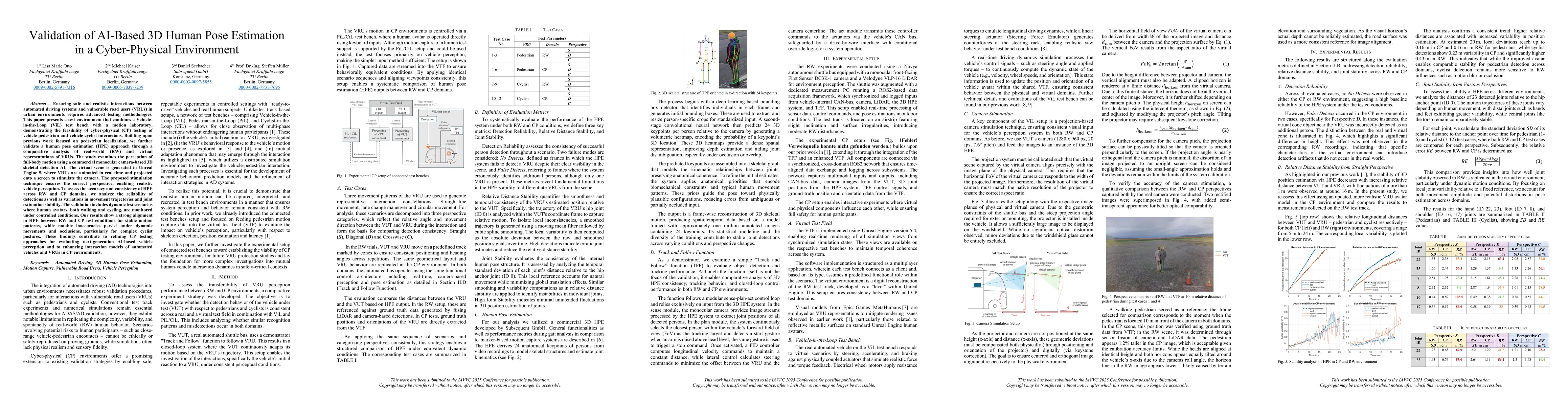 Thumbnail for Validation of AI-Based 3D Human Pose Estimation in a Cyber-Physical
  Environment