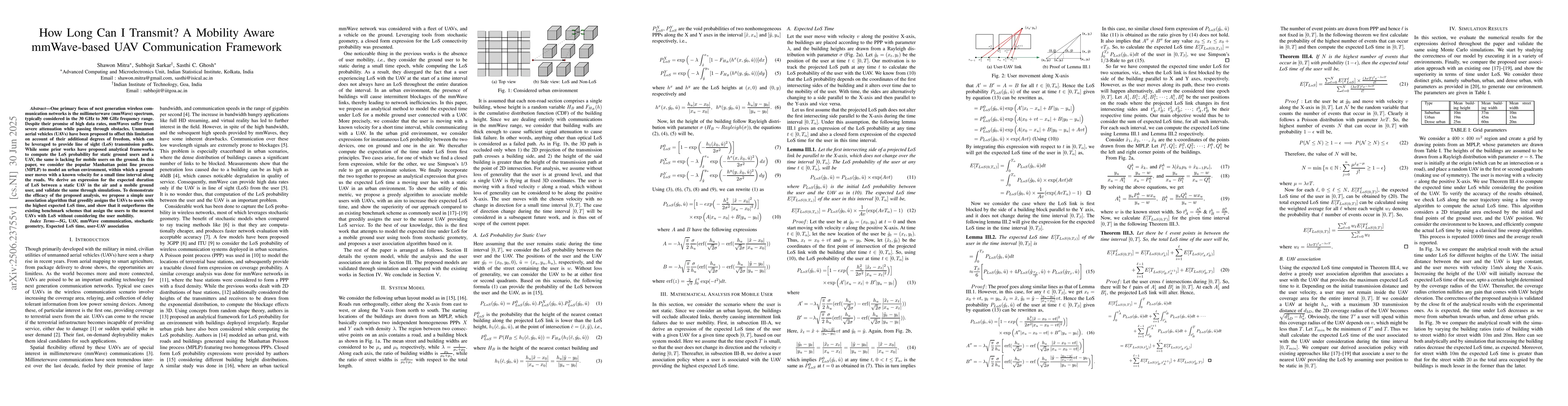Thumbnail for How Long Can I Transmit? A Mobility Aware mmWave-based UAV Communication
  Framework