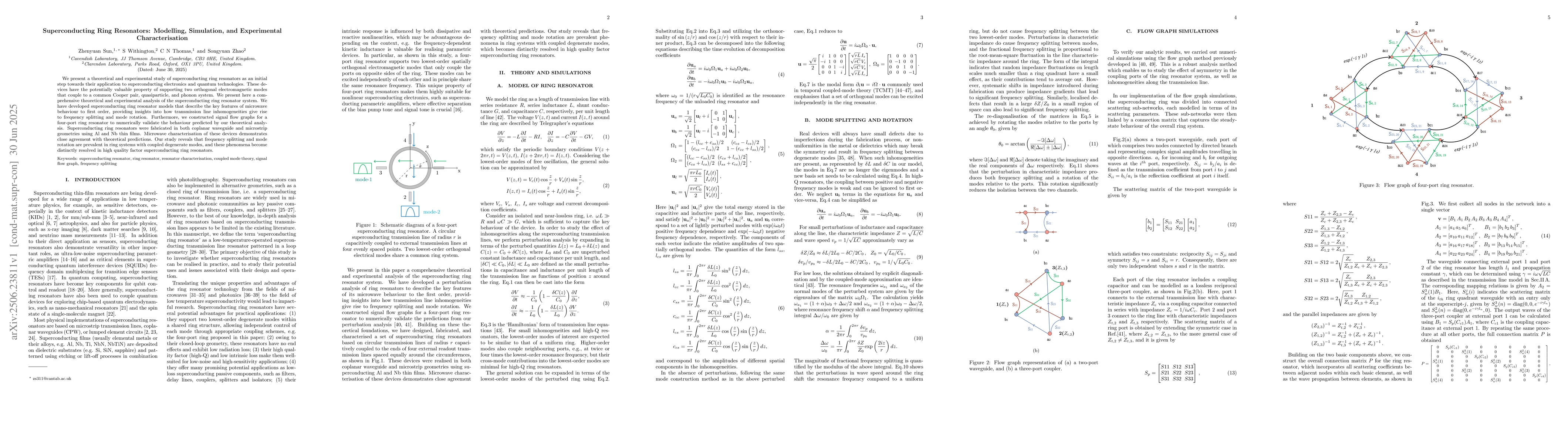 Thumbnail for Superconducting Ring Resonators: Modelling, Simulation, and Experimental
  Characterisation
