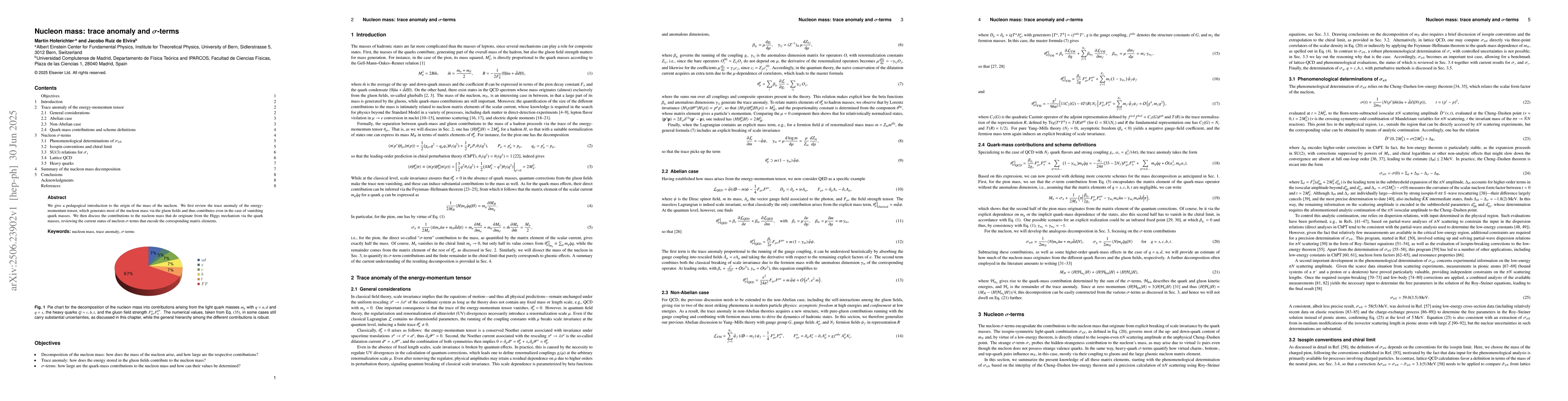 Thumbnail for Nucleon mass: trace anomaly and $σ$-terms