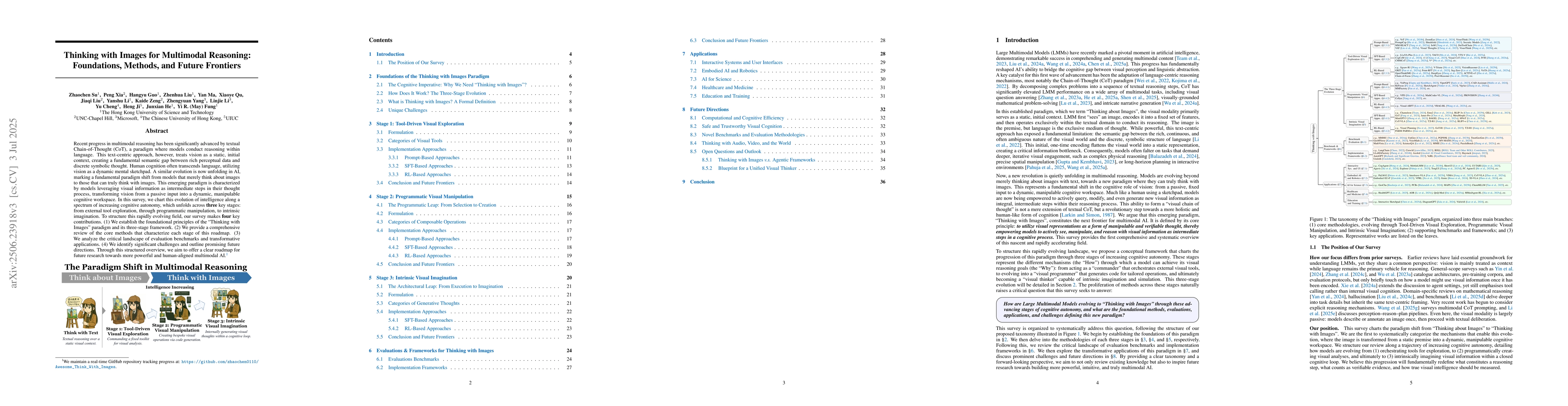 Thumbnail for Thinking with Images for Multimodal Reasoning: Foundations, Methods, and
  Future Frontiers