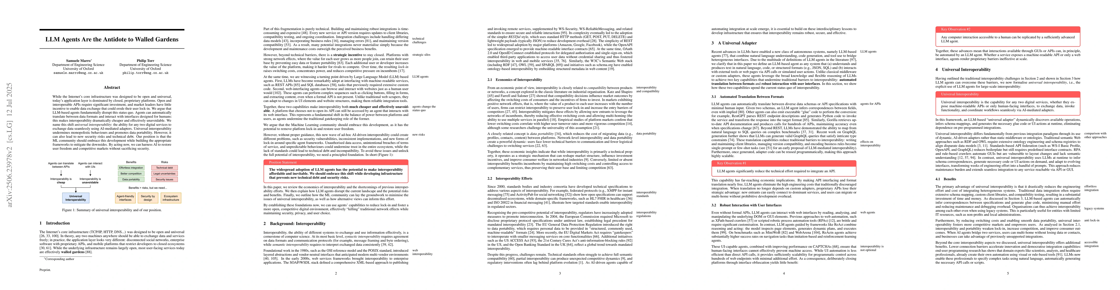 Thumbnail for LLM Agents Are the Antidote to Walled Gardens