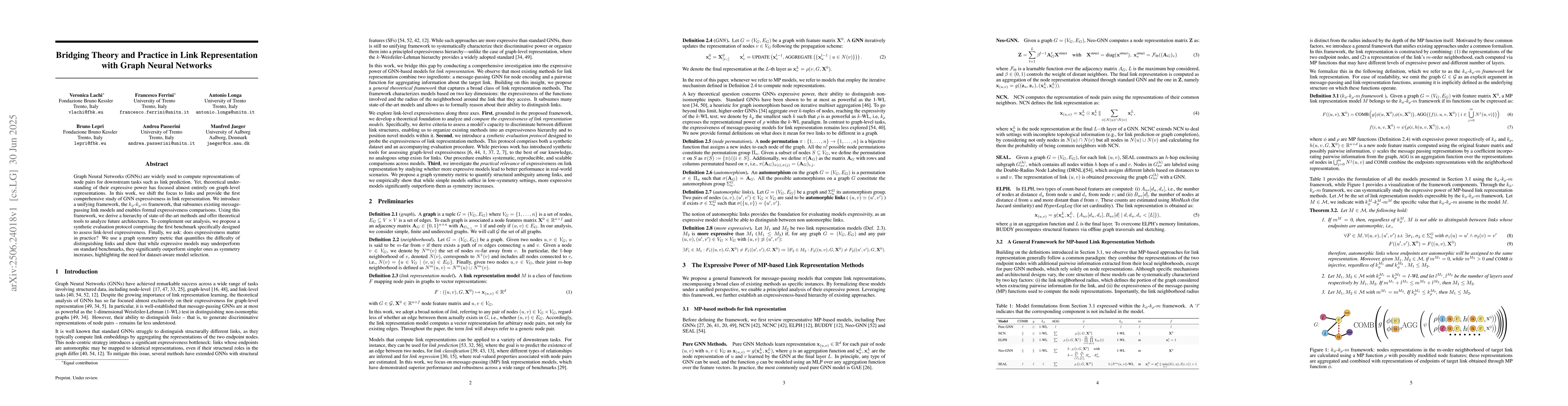 Thumbnail for Bridging Theory and Practice in Link Representation with Graph Neural
  Networks