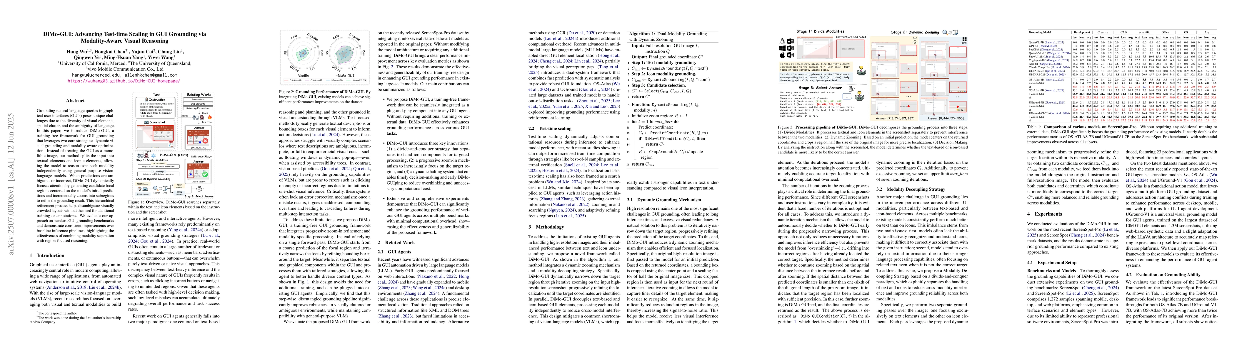 Thumbnail for DiMo-GUI: Advancing Test-time Scaling in GUI Grounding via
  Modality-Aware Visual Reasoning
