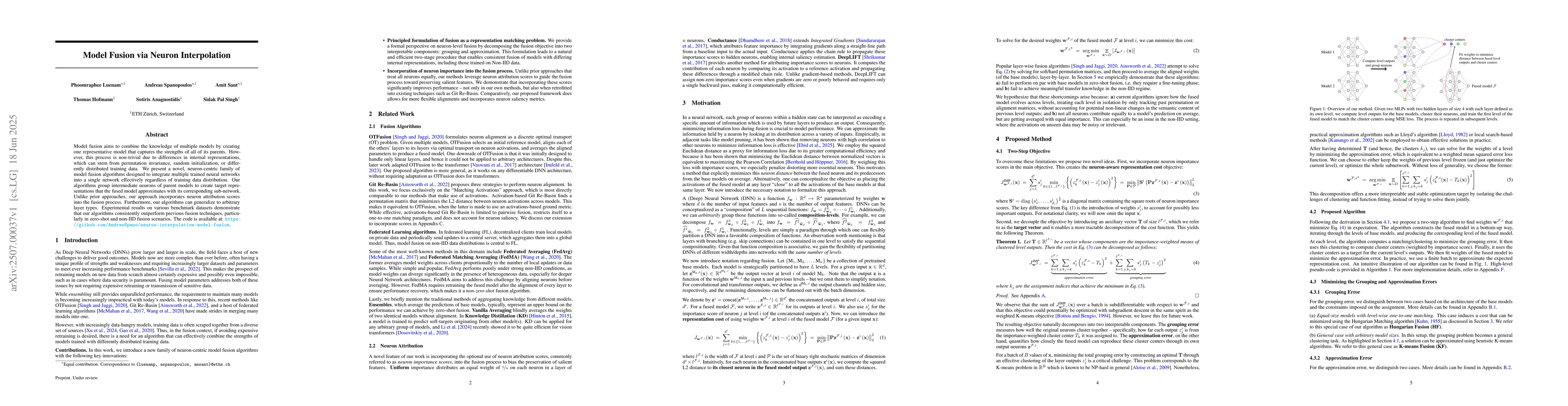 Thumbnail for Model Fusion via Neuron Interpolation