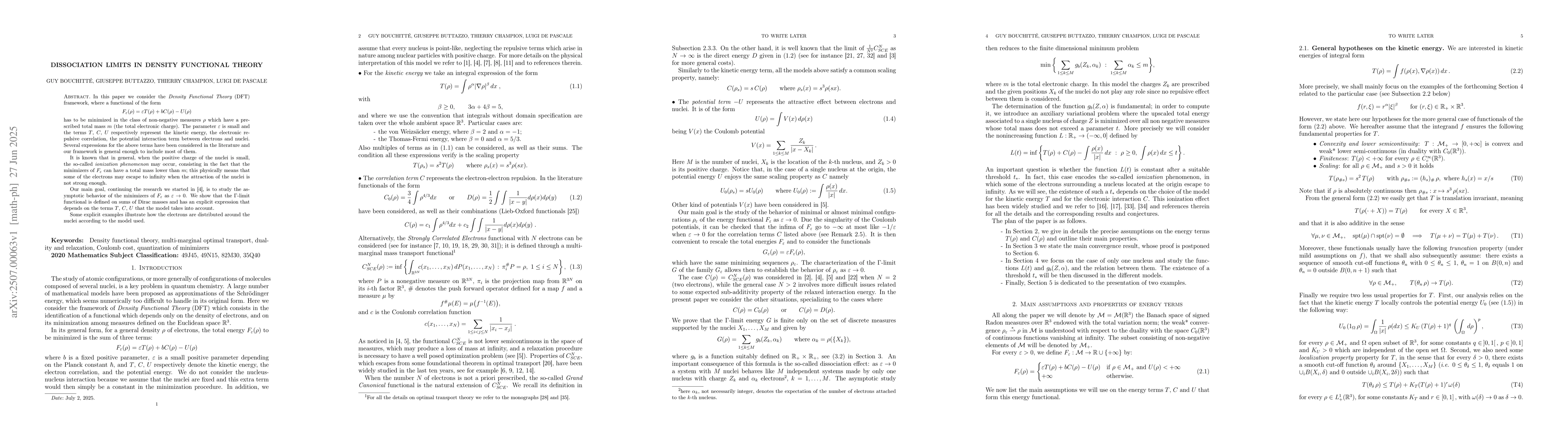 Thumbnail for Dissociation limits in Density Functional Theory