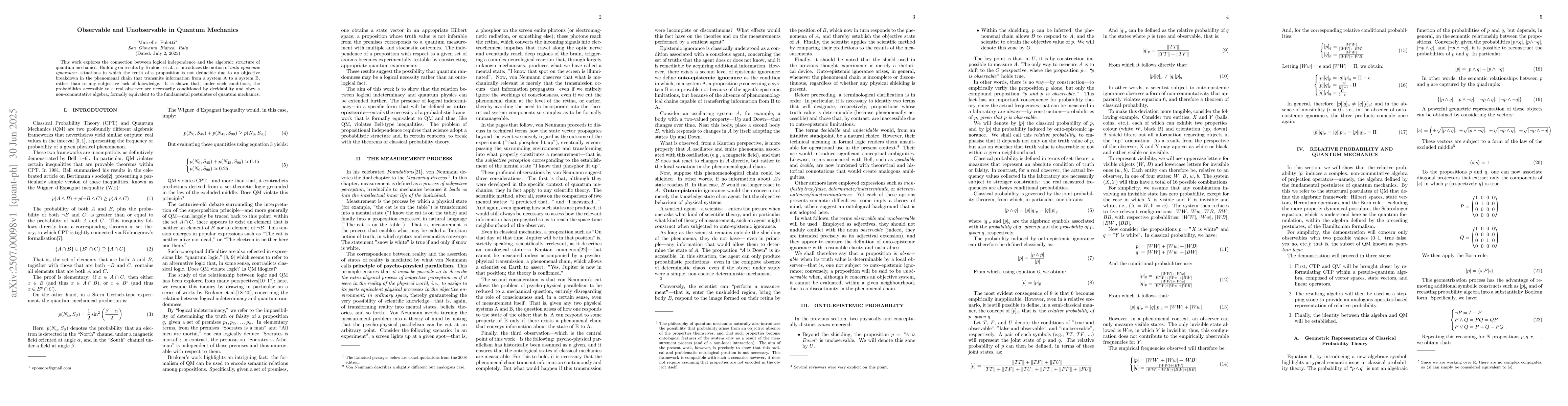 Thumbnail for Observable and Unobservable in Quantum Mechanics