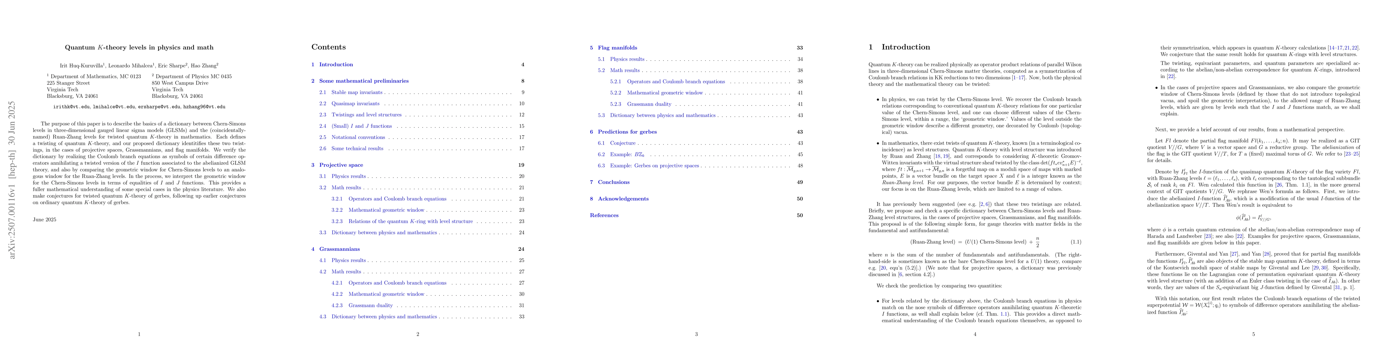 Thumbnail for Quantum K-theory levels in physics and math