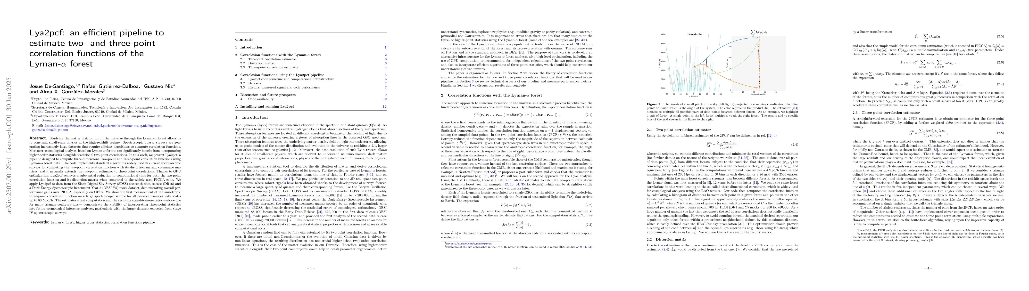 Thumbnail for Lya2pcf: an efficient pipeline to estimate two- and three-point
  correlation functions of the Lyman-$α$ forest