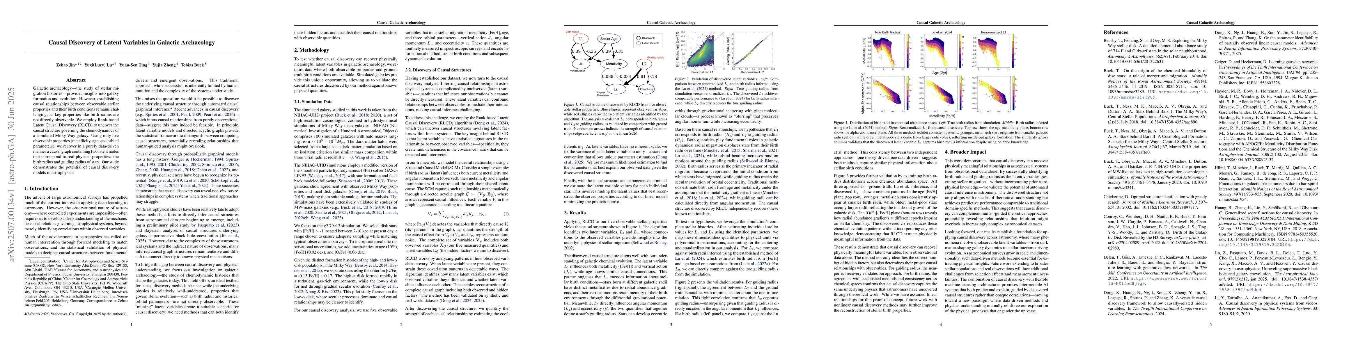 Thumbnail for Causal Discovery of Latent Variables in Galactic Archaeology