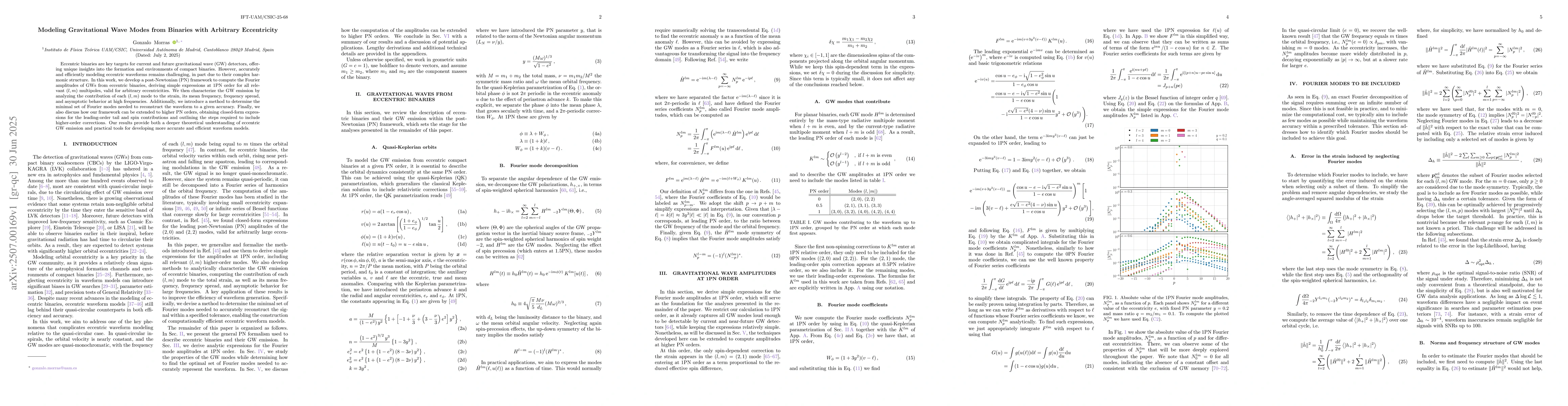 Thumbnail for Modeling Gravitational Wave Modes from Binaries with Arbitrary
  Eccentricity