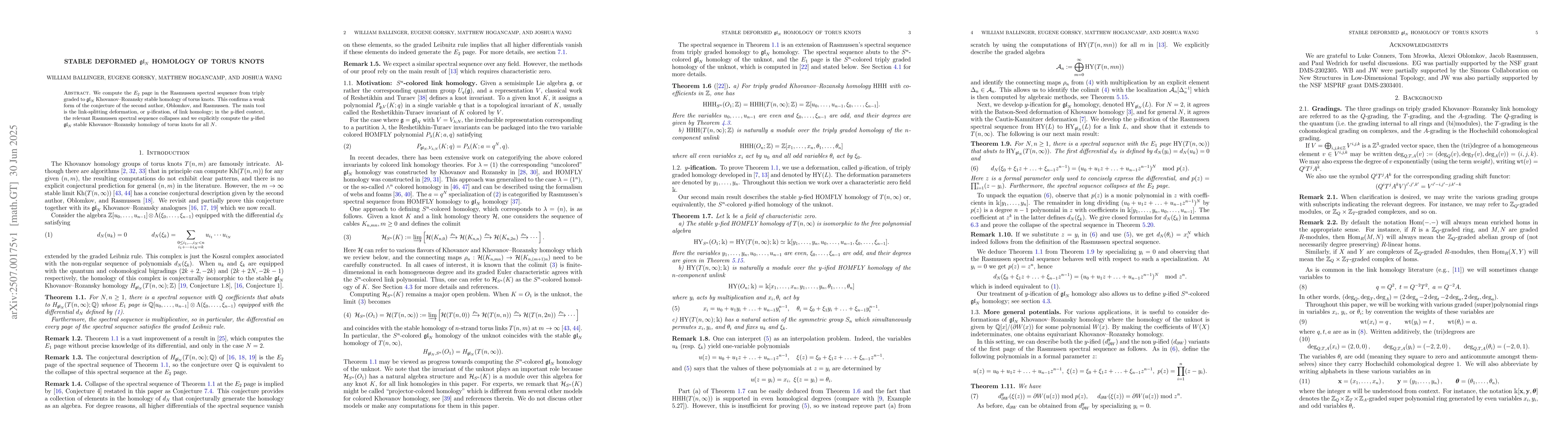 Thumbnail for Stable deformed $\mathfrak{gl}_N$ homology of torus knots