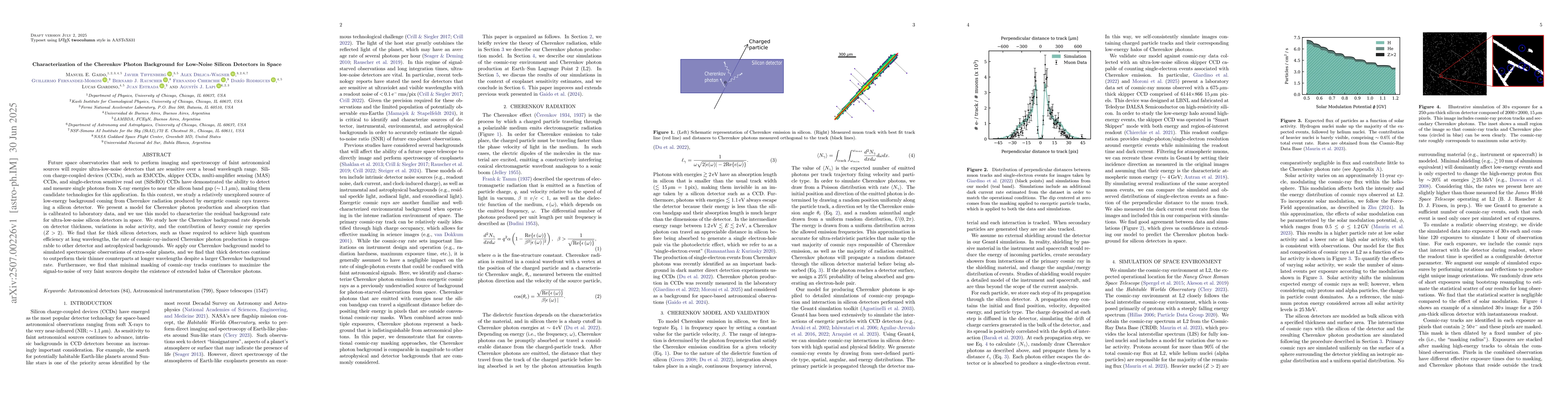 Thumbnail for Characterization of the Cherenkov Photon Background for Low-Noise
  Silicon Detectors in Space