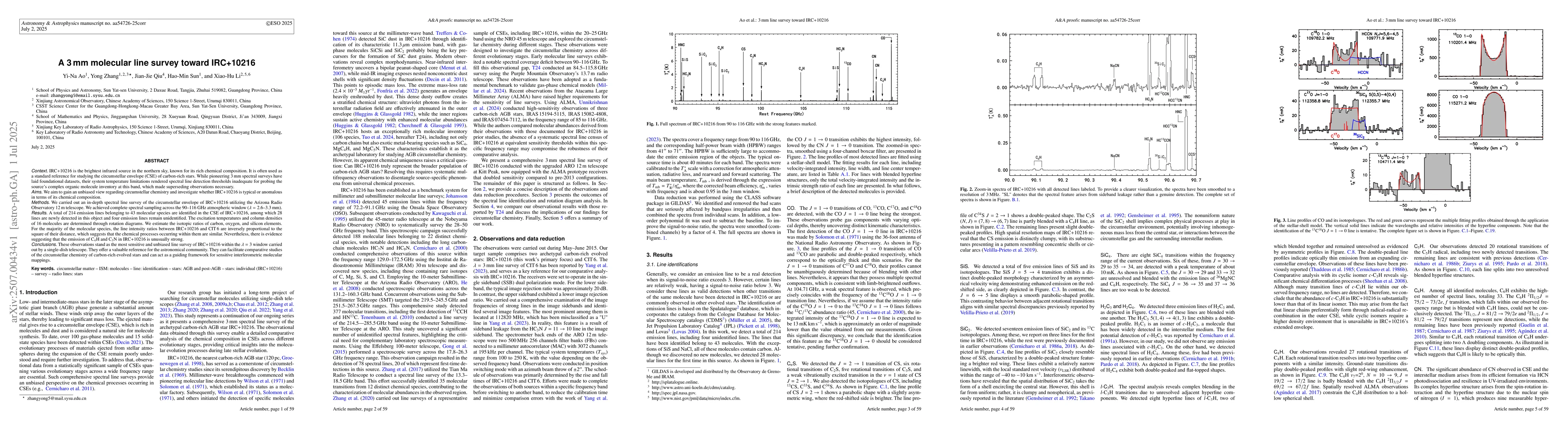 Thumbnail for A 3mm molecular line survey toward IRC+10216