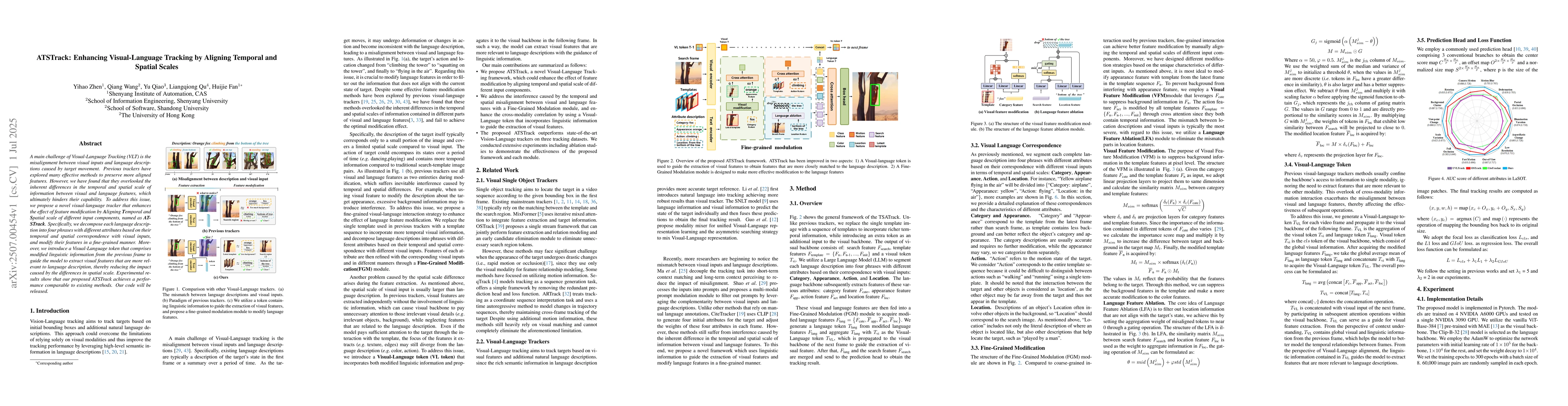 Thumbnail for ATSTrack: Enhancing Visual-Language Tracking by Aligning Temporal and
  Spatial Scales