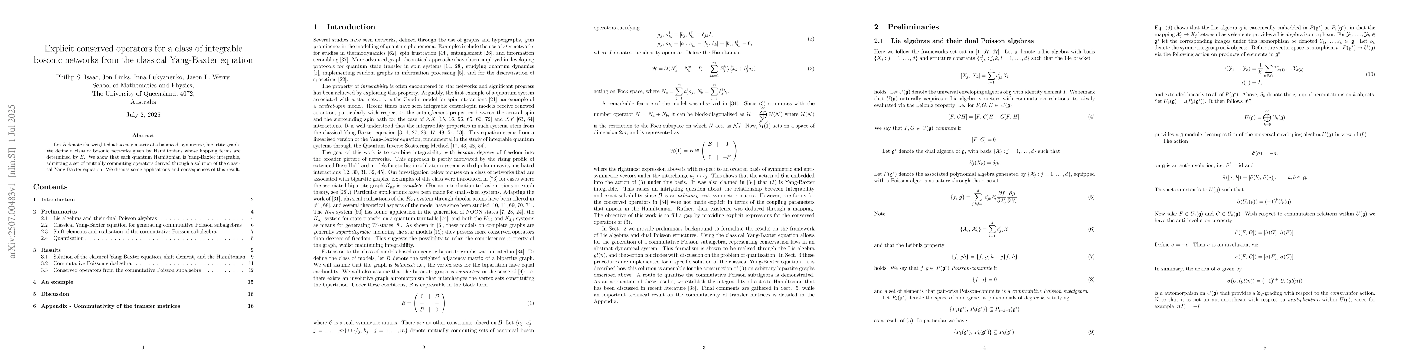 Thumbnail for Explicit conserved operators for a class of integrable bosonic networks
  from the classical Yang-Baxter equation