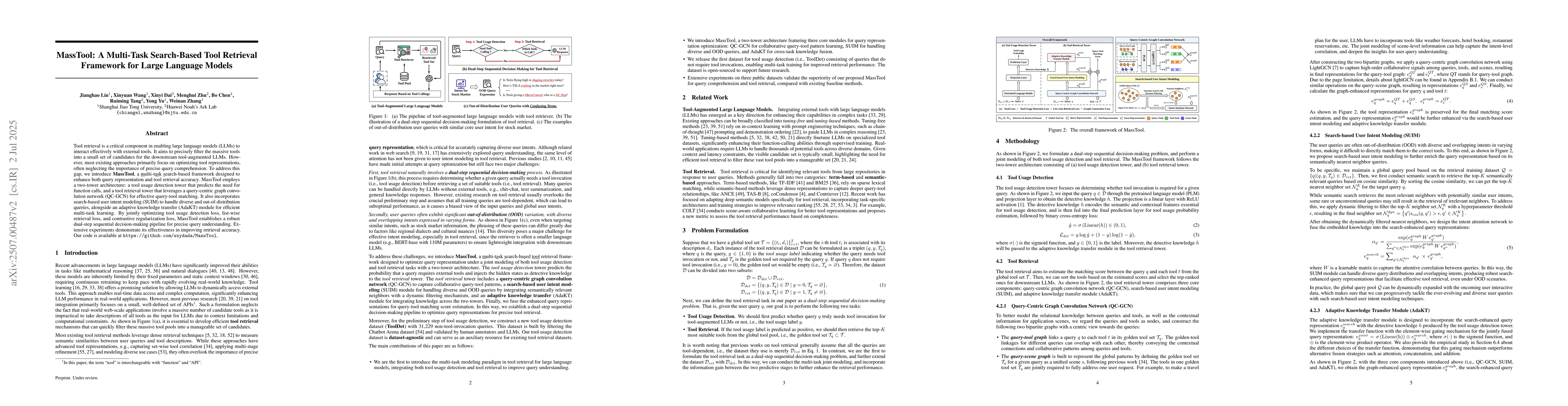 Thumbnail for MassTool: A Multi-Task Search-Based Tool Retrieval Framework for Large
  Language Models