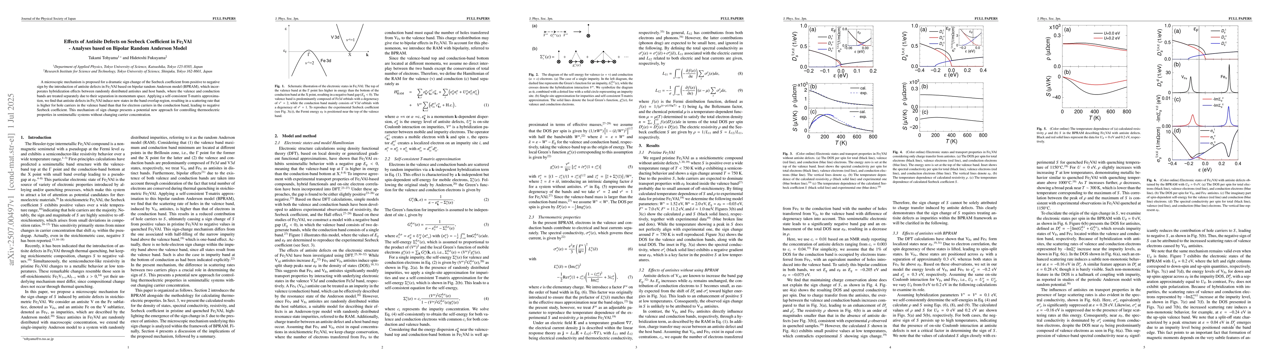 Thumbnail for Effects of Antisite Defects on Seebeck Coefficient in Fe_2VAl --
  Analyses based on Bipolar Random Anderson Model