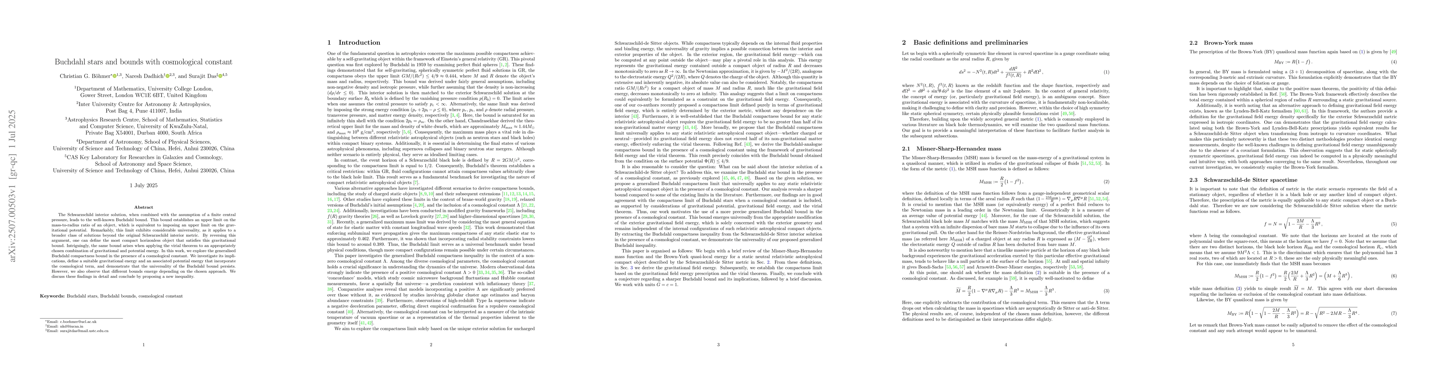 Thumbnail for Buchdahl stars and bounds with cosmological constant